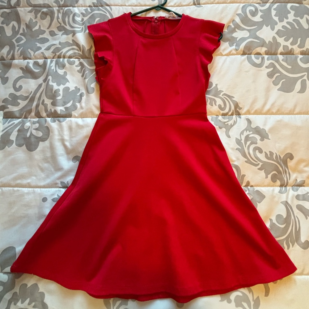 BCBGeneration Vibrant Red Mini Dress | Wedding Guest | Party Dress - Picture 4 of 5